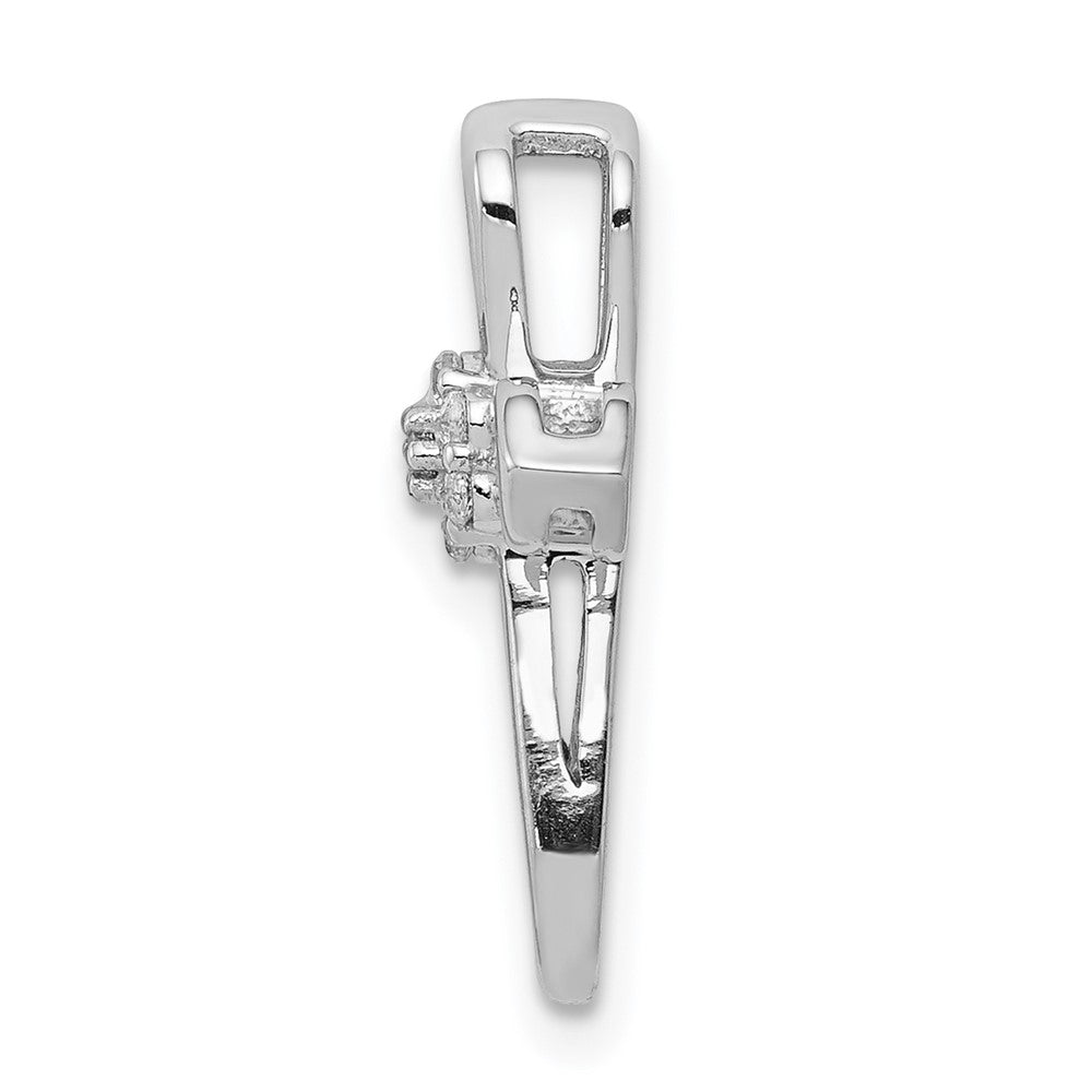 14k White Gold 1/20ct. Diamond Cross Pendant