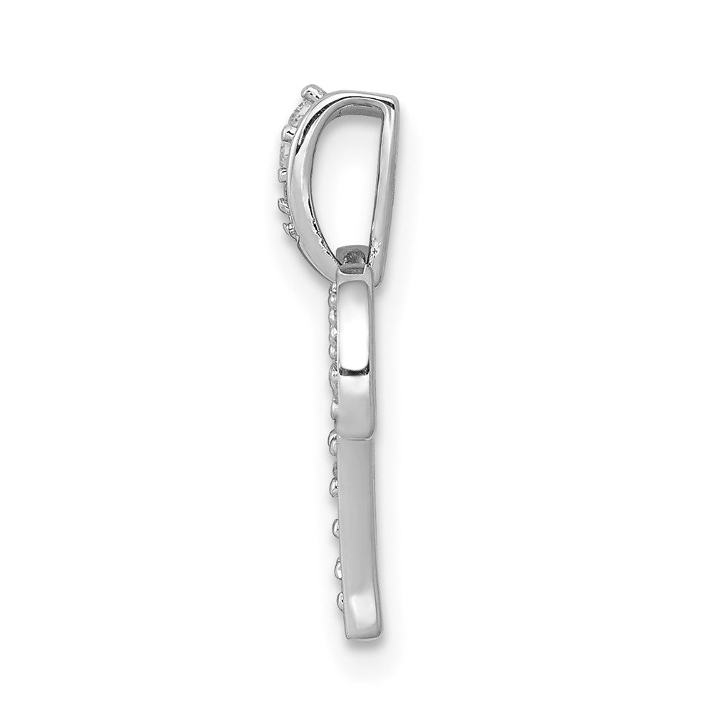 14k White Gold Diamond Aries Zodiac Pendant