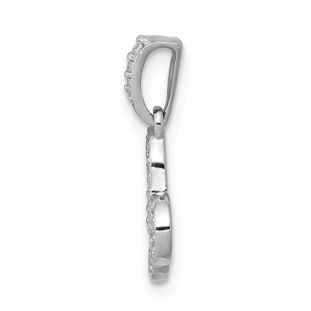14k White Gold Diamond Capricorn Zodiac Pendant
