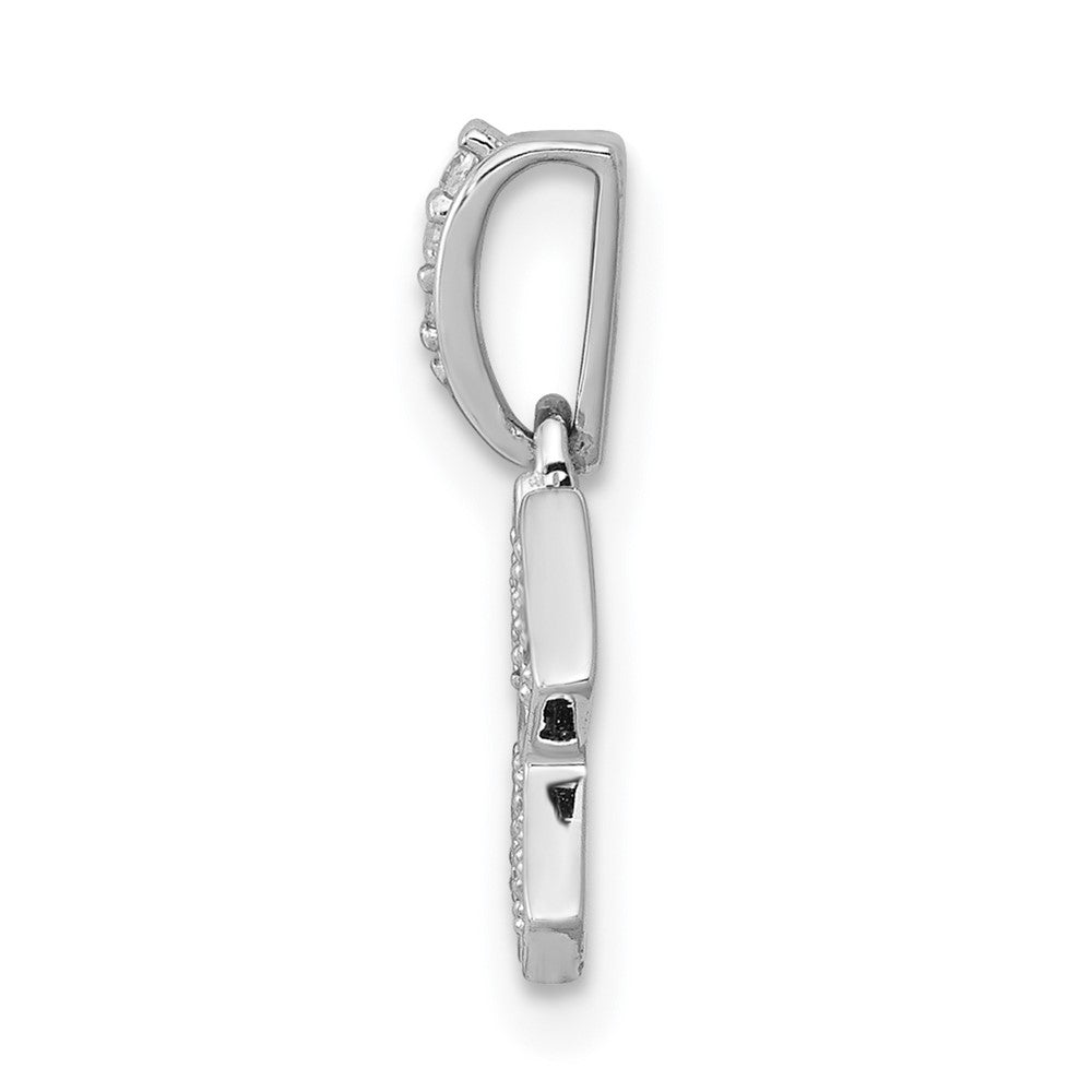 14k White Gold Diamond Aquarius Zodiac Pendant