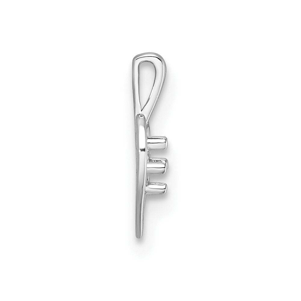 14k White Gold Heart Pendant Mounting