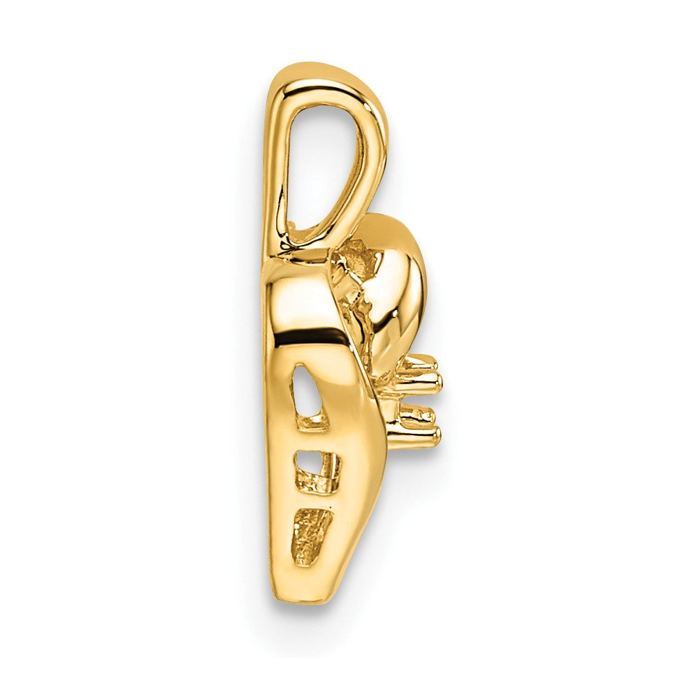 14k Heart Pendant Mounting