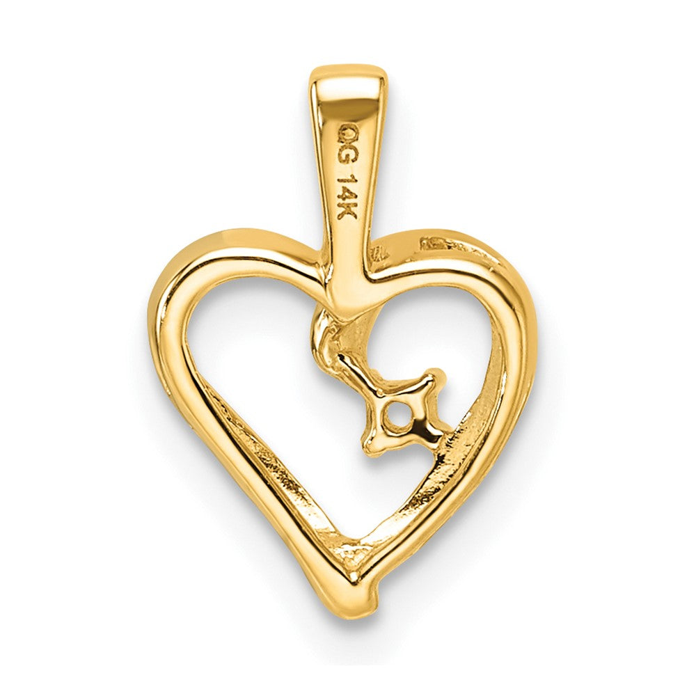 14k Heart Pendant Mounting