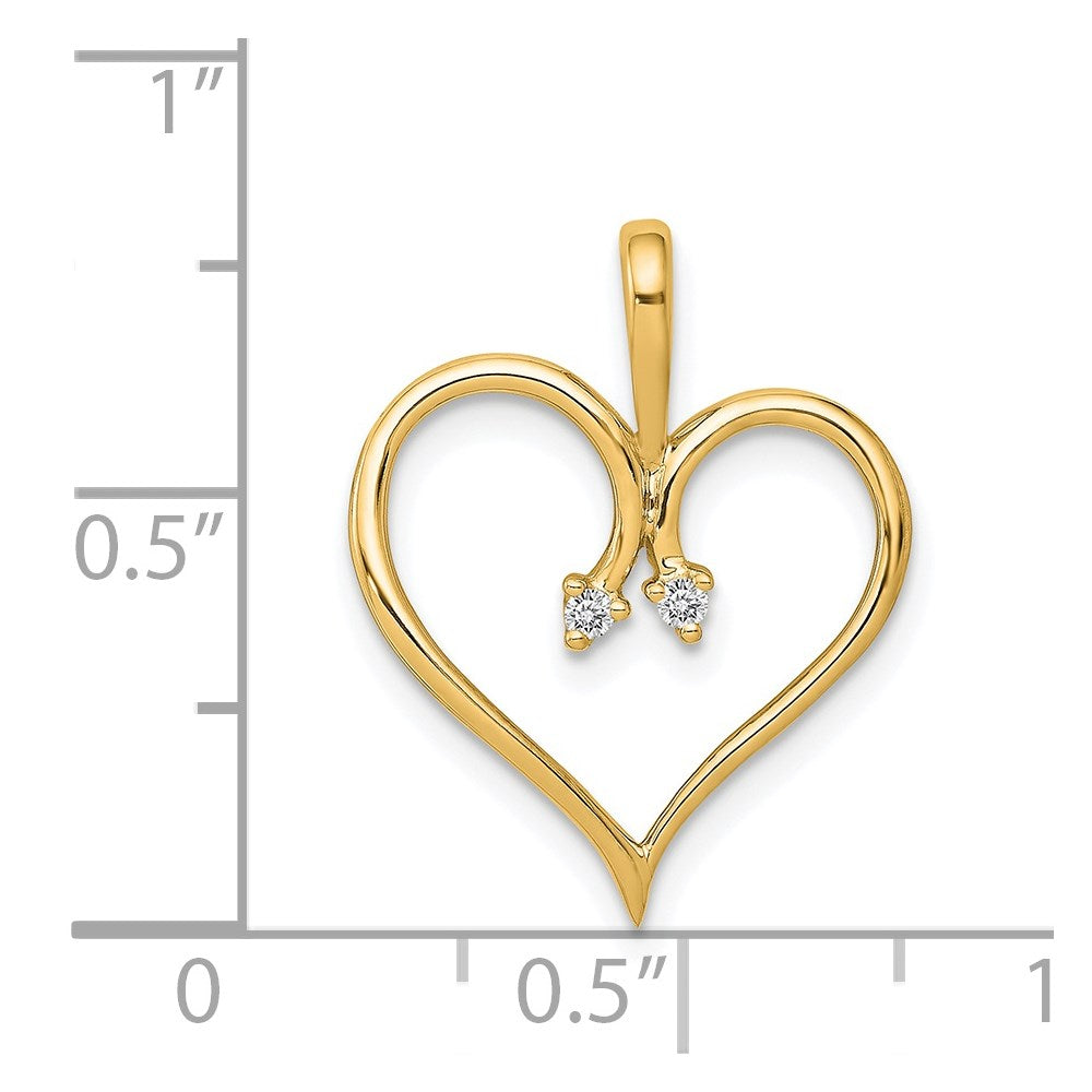 14k AA .02ct. Diamond Heart Pendant