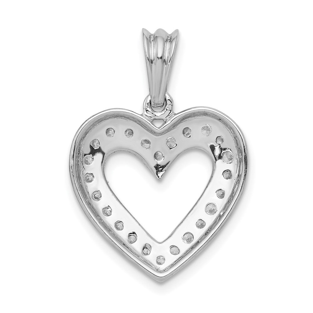 14k White Gold 1/3ct. Diamond Heart Pendant