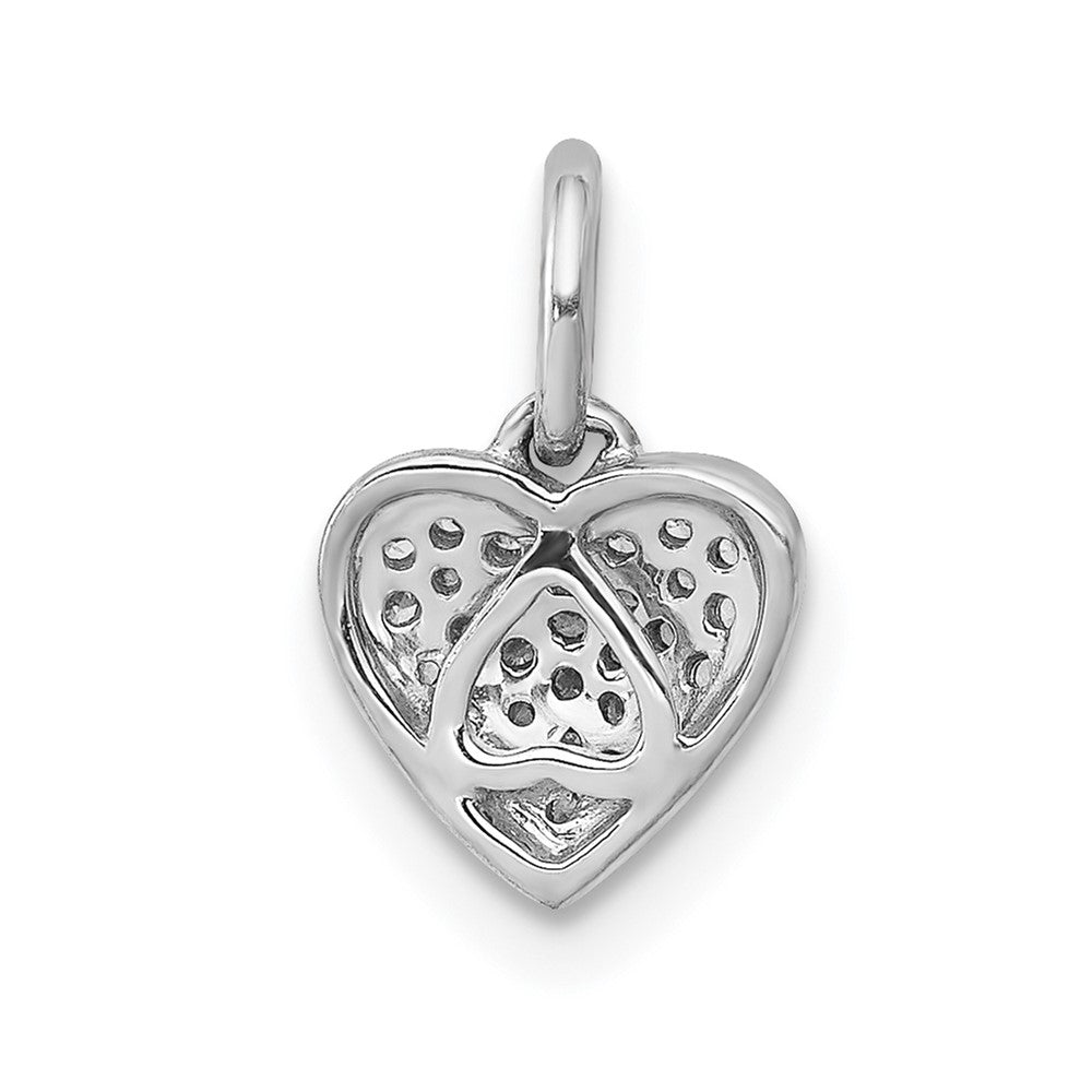 14k White Gold 1/10ct. Diamond Heart Pendant