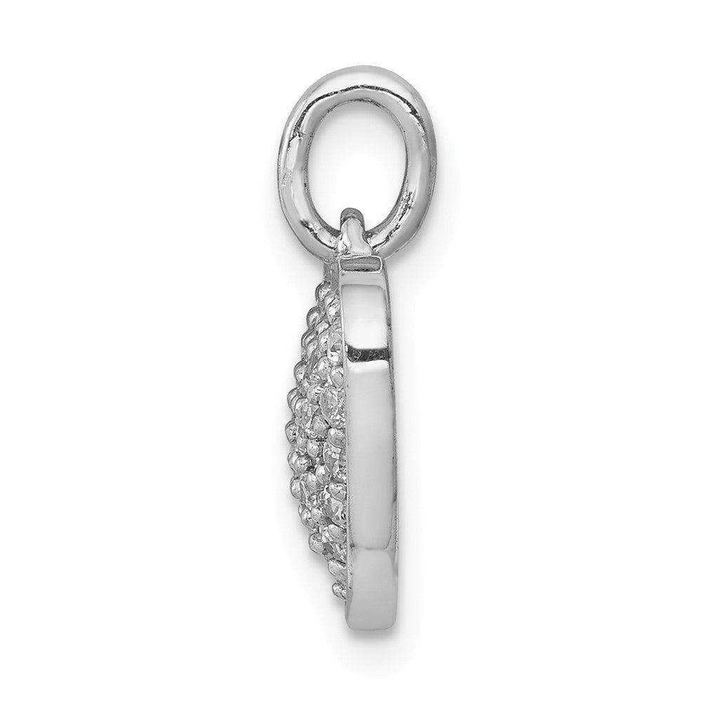 14k White Gold 3/8ct. Diamond Heart Pendant