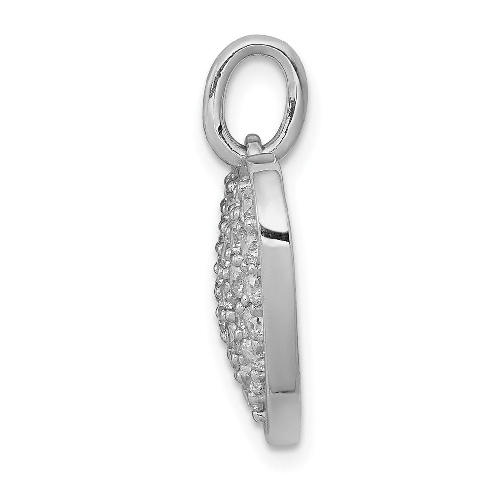 14k White Gold 1ct. Diamond Heart Pendant