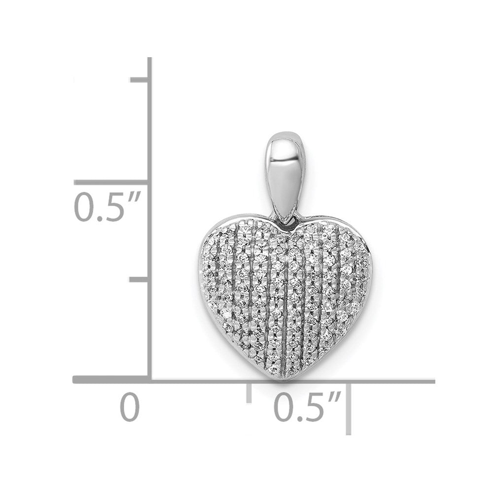 14k White Gold 1/4ct. Diamond Heart Pendant
