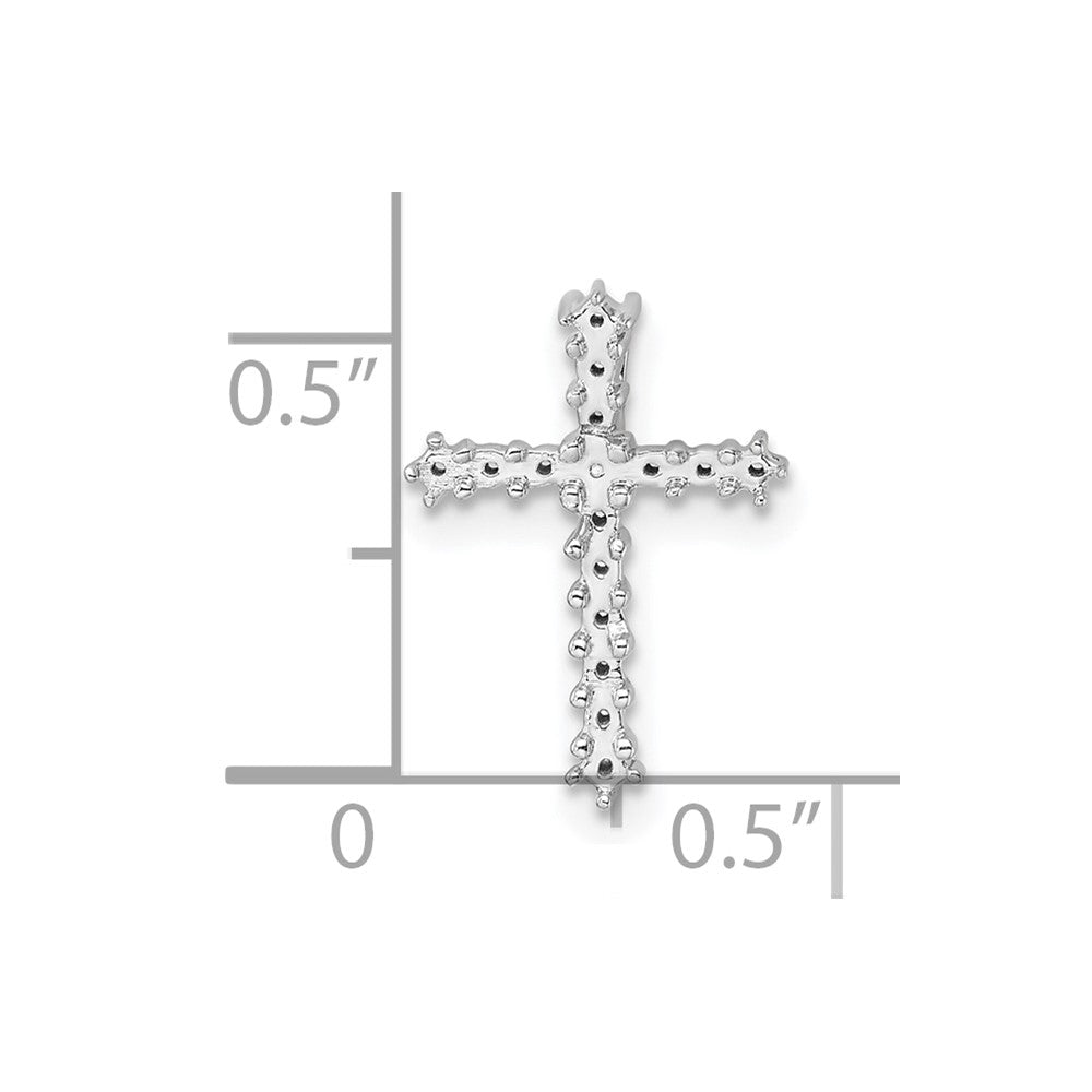 14k White Gold Diamond Cross Pendant Mounting