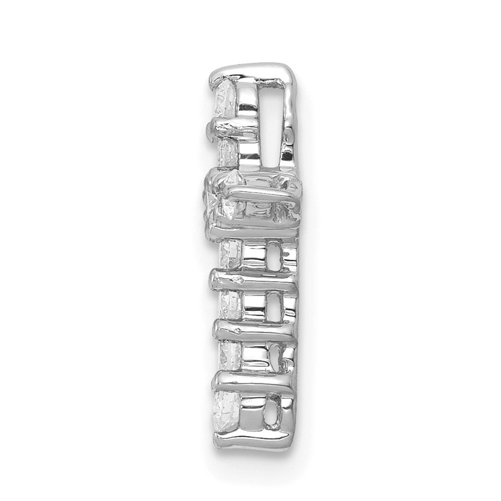 14k White Gold AA 1/3ct. Diamond Cross Pendant