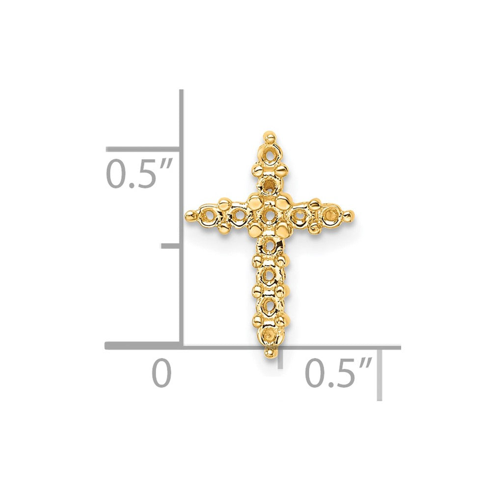 14k Diamond Cross Pendant Mounting
