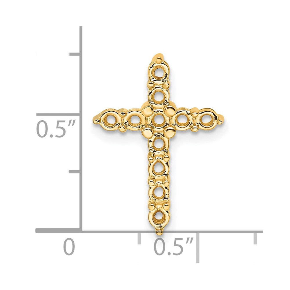 14k Diamond Cross Chain Slide Mounting