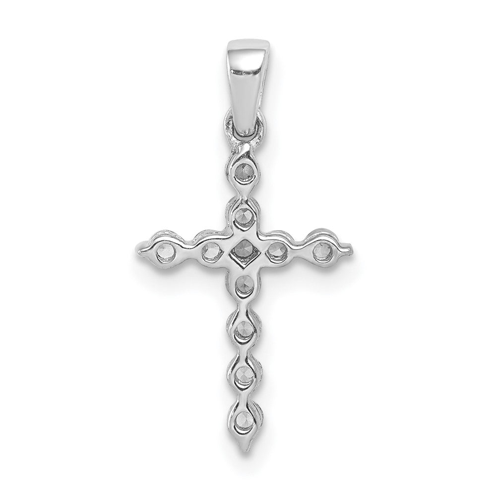 14k White Gold 1/4ct. Diamond Cross Pendant