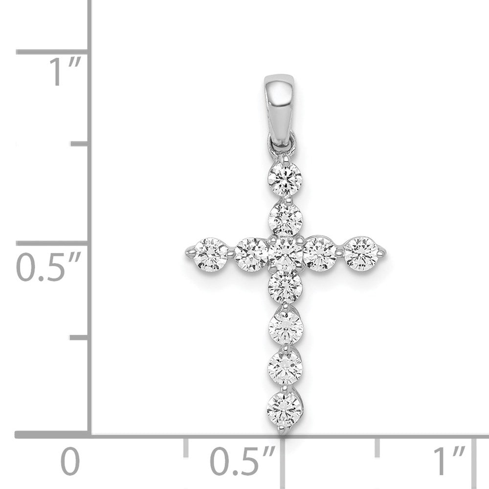 14k White Gold 1/2ct. Diamond Cross Pendant