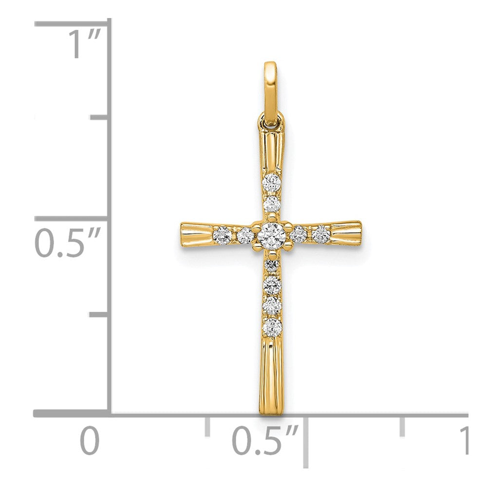 14k 1/10ct. Diamond Cross Pendant