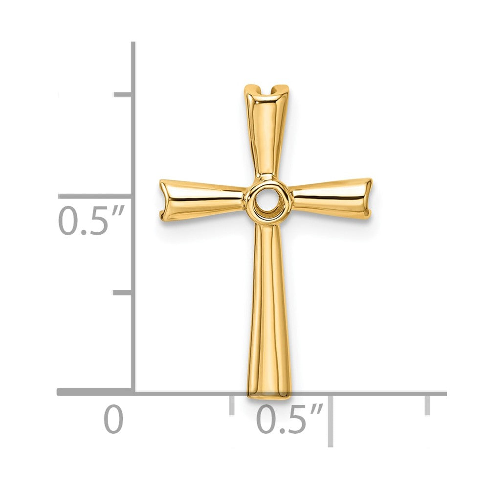 14k Cross Pendant Mounting