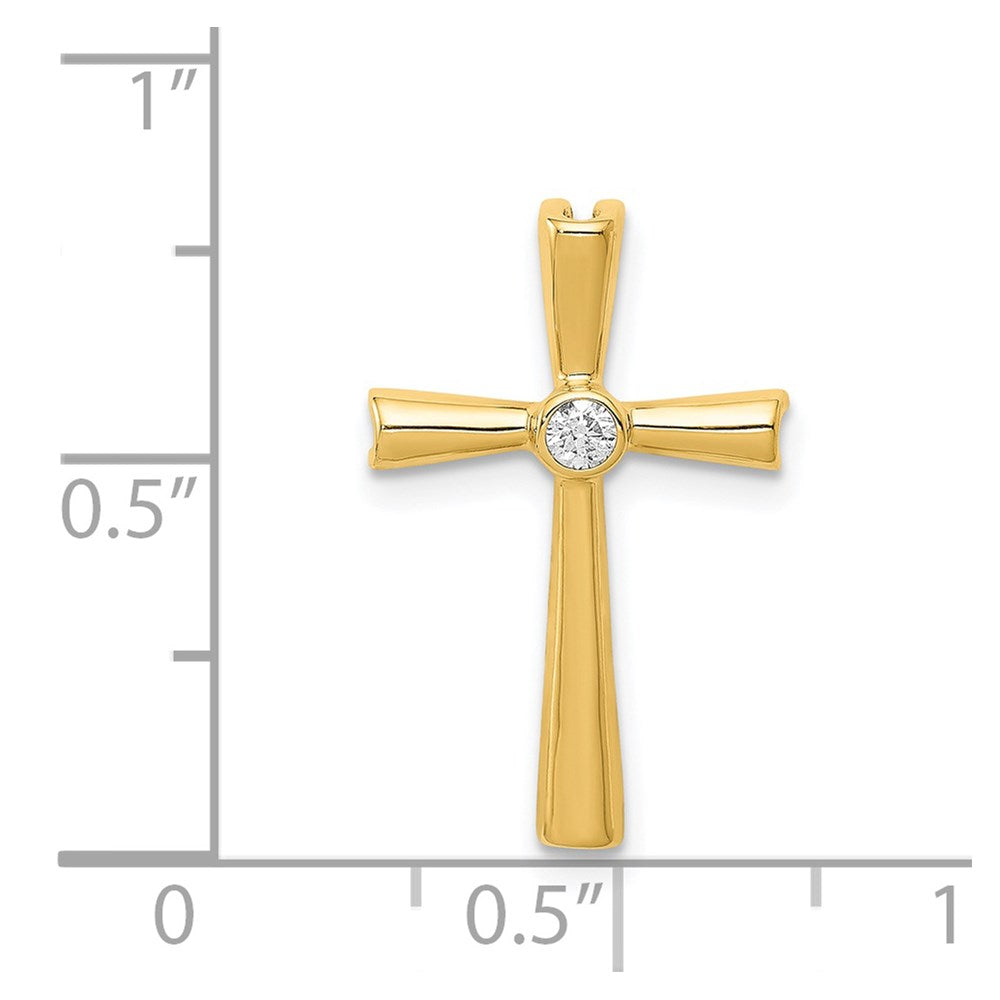 14k AA Diamond Cross Pendant