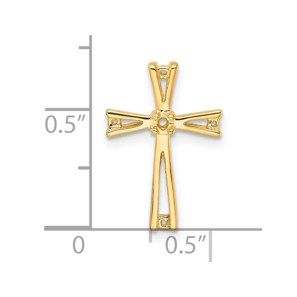 14k Cross Pendant Mounting