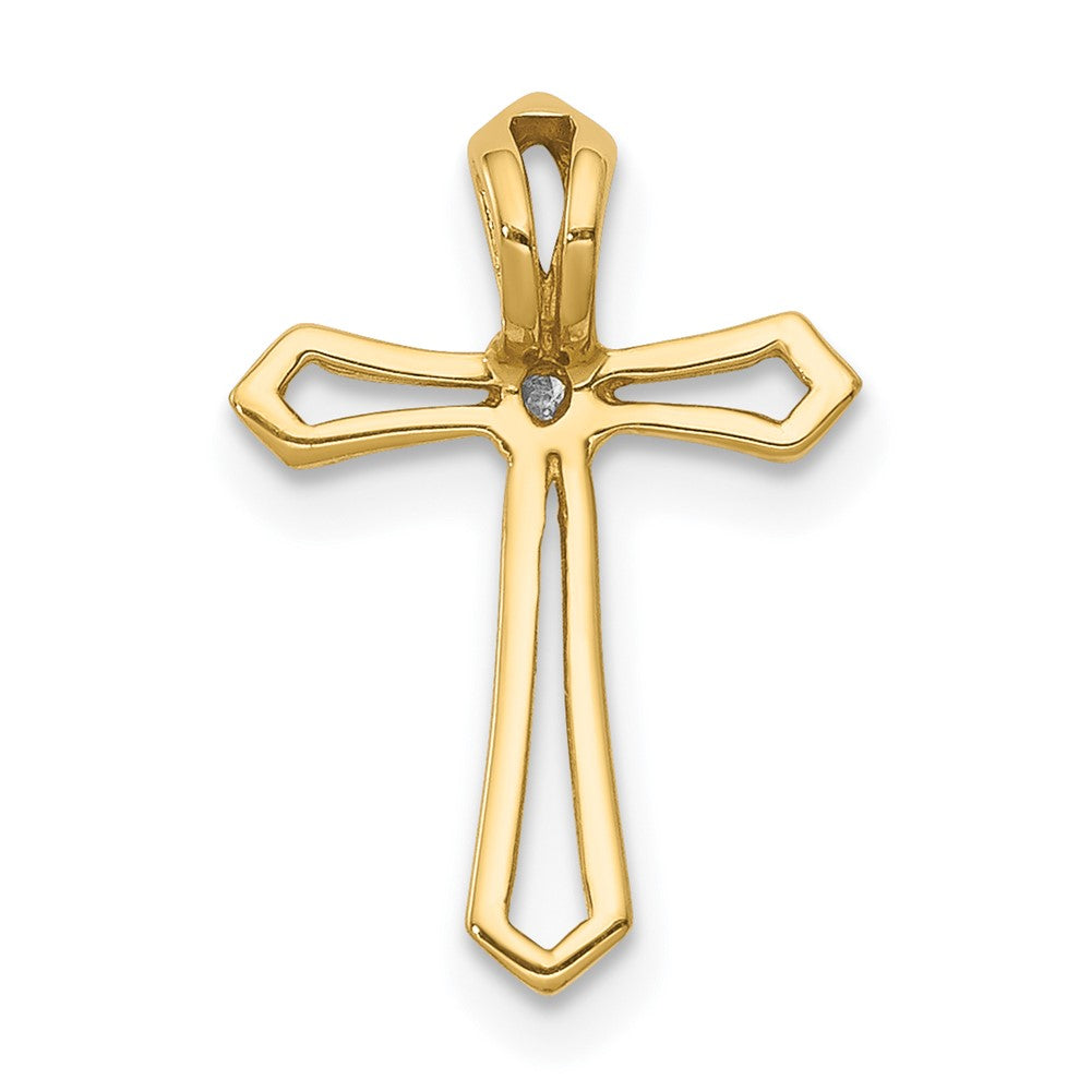 14k AA Diamond Cross Pendant
