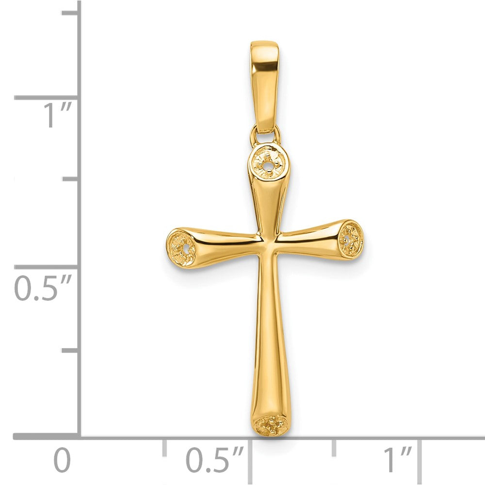 14k Cross Pendant Mounting