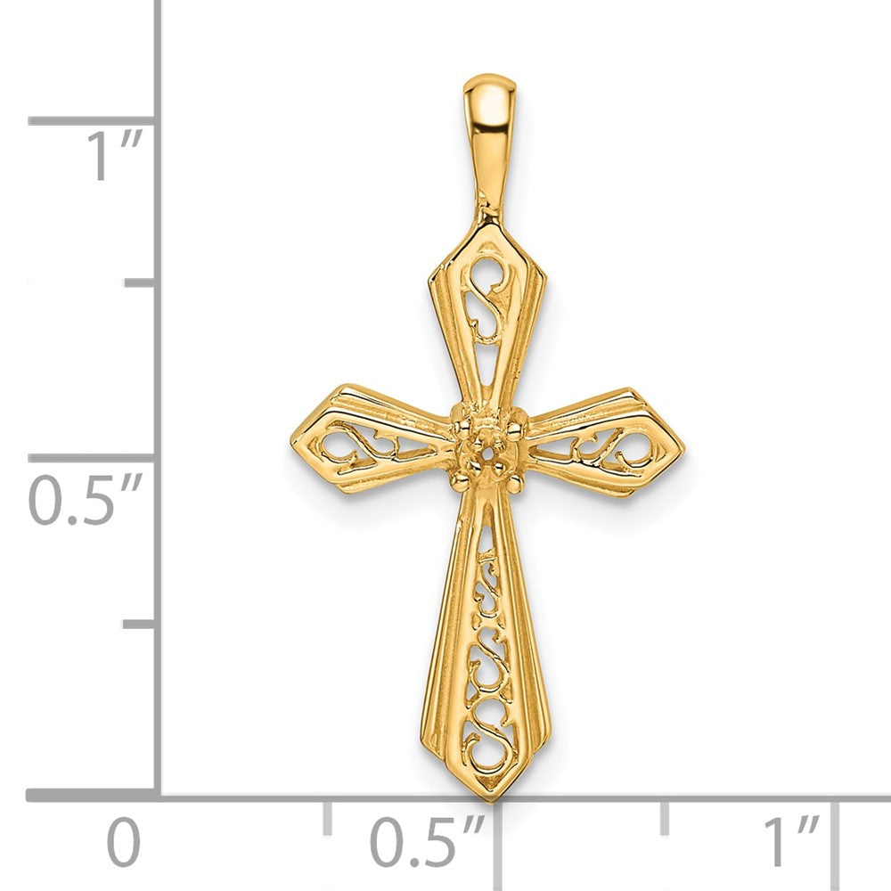 14k Passion Cross Pendant Mounting