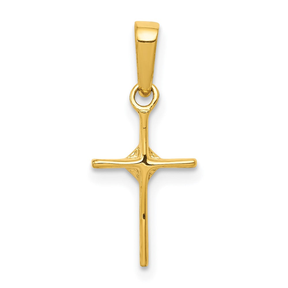 14k Small .01ct. Diamond Cross Pendant