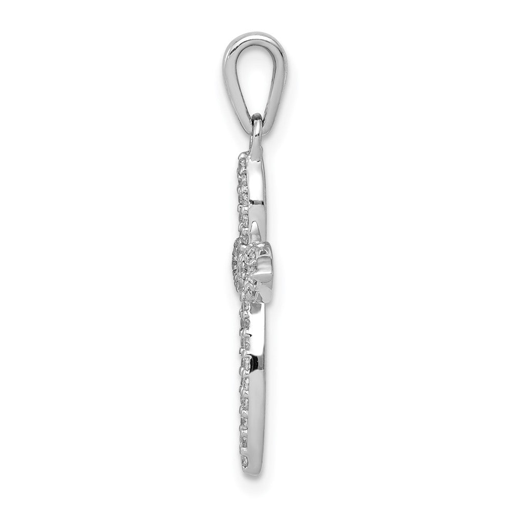 14k White Gold 1/5ct. Diamond Cross Pendant