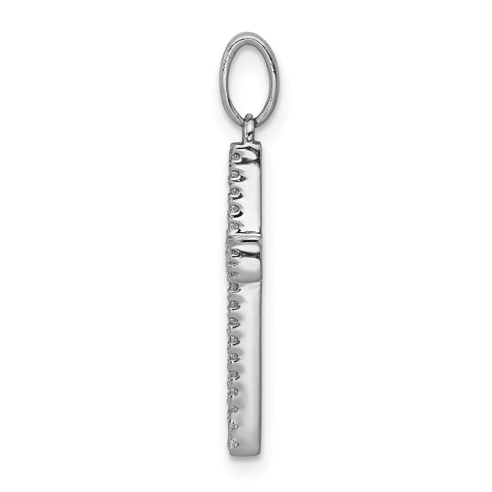 14k White Gold 1/6ct. Diamond Cross Pendant