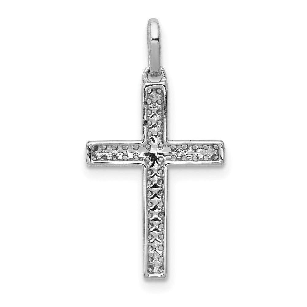14k White Gold 1/6ct. Diamond Cross Pendant