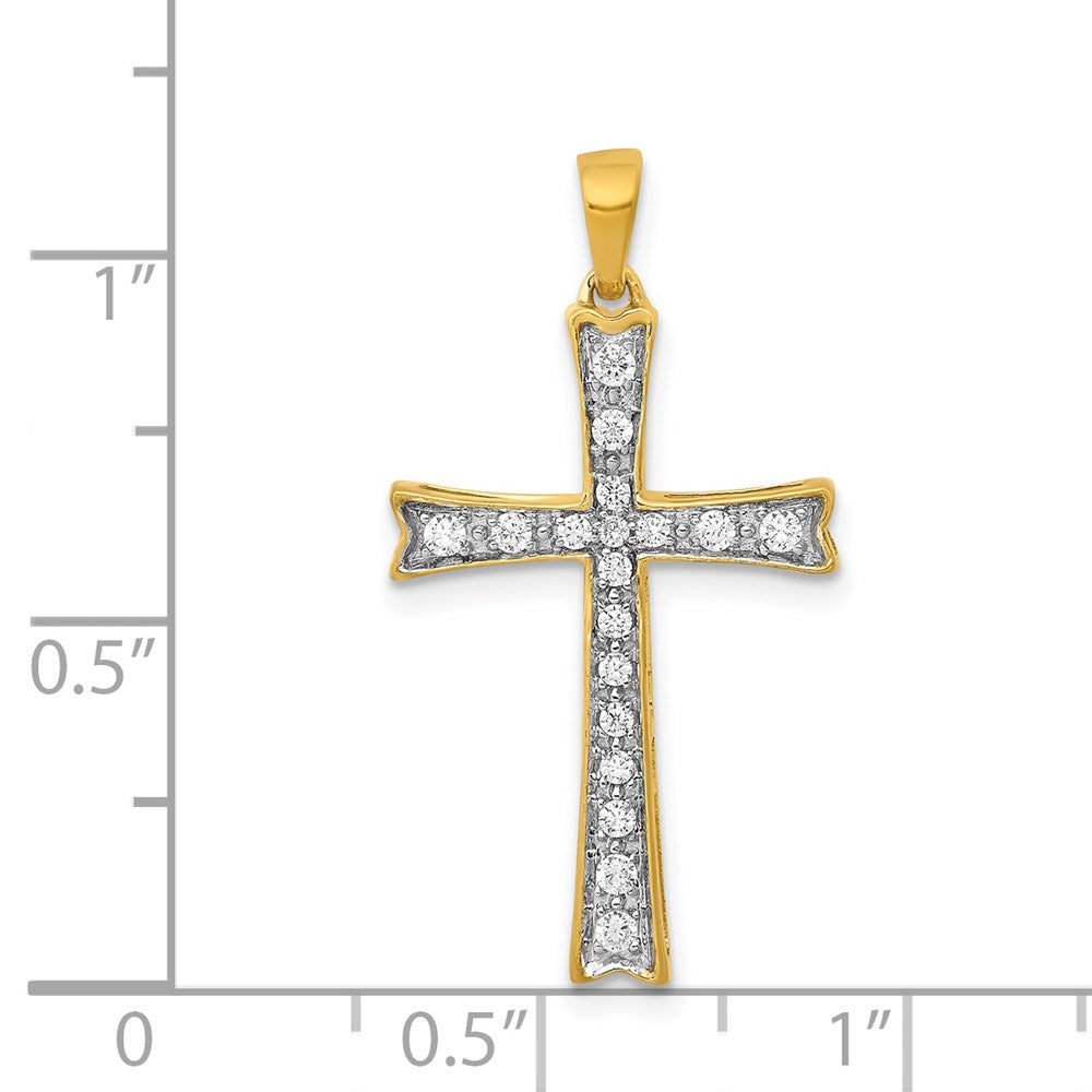 14k  1/5ct. Diamond Cross Pendant