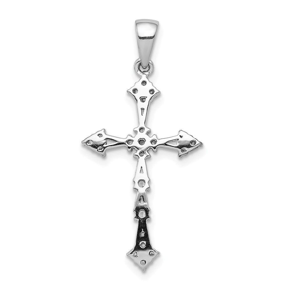 14k White Gold 1/4ct. Diamond Cross Pendant