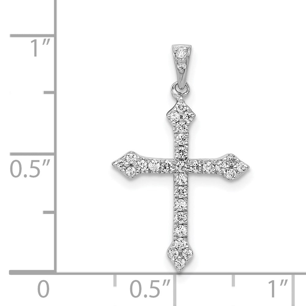 14k White Gold 1/4ct. Diamond Cross Pendant