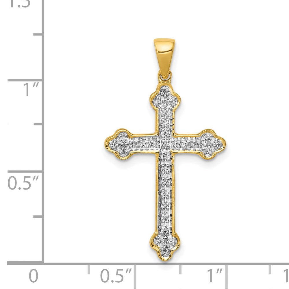 14k 1/10ct. Diamond Cross Pendant