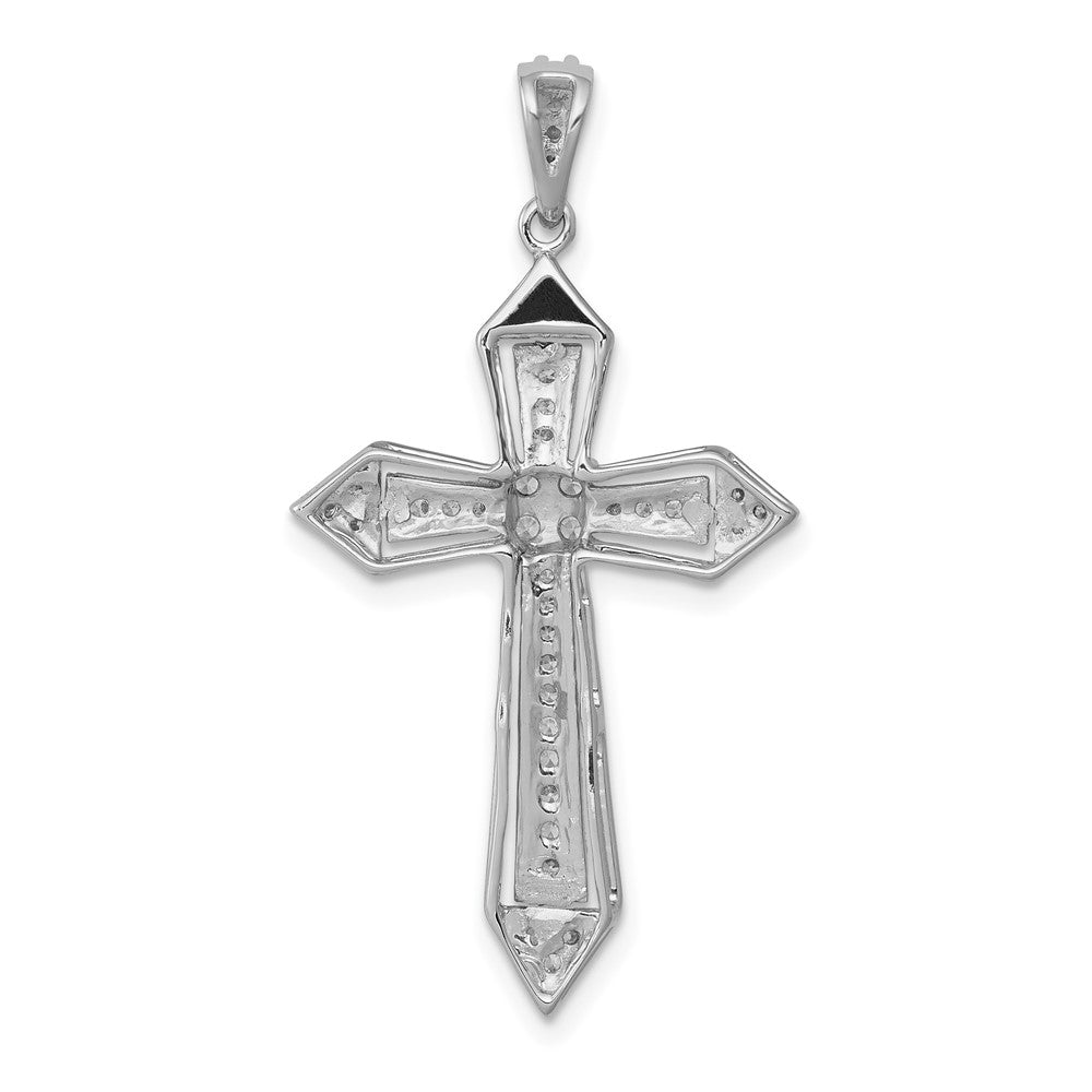 14k White Gold 1/3ct. Diamond Passion Cross Pendant