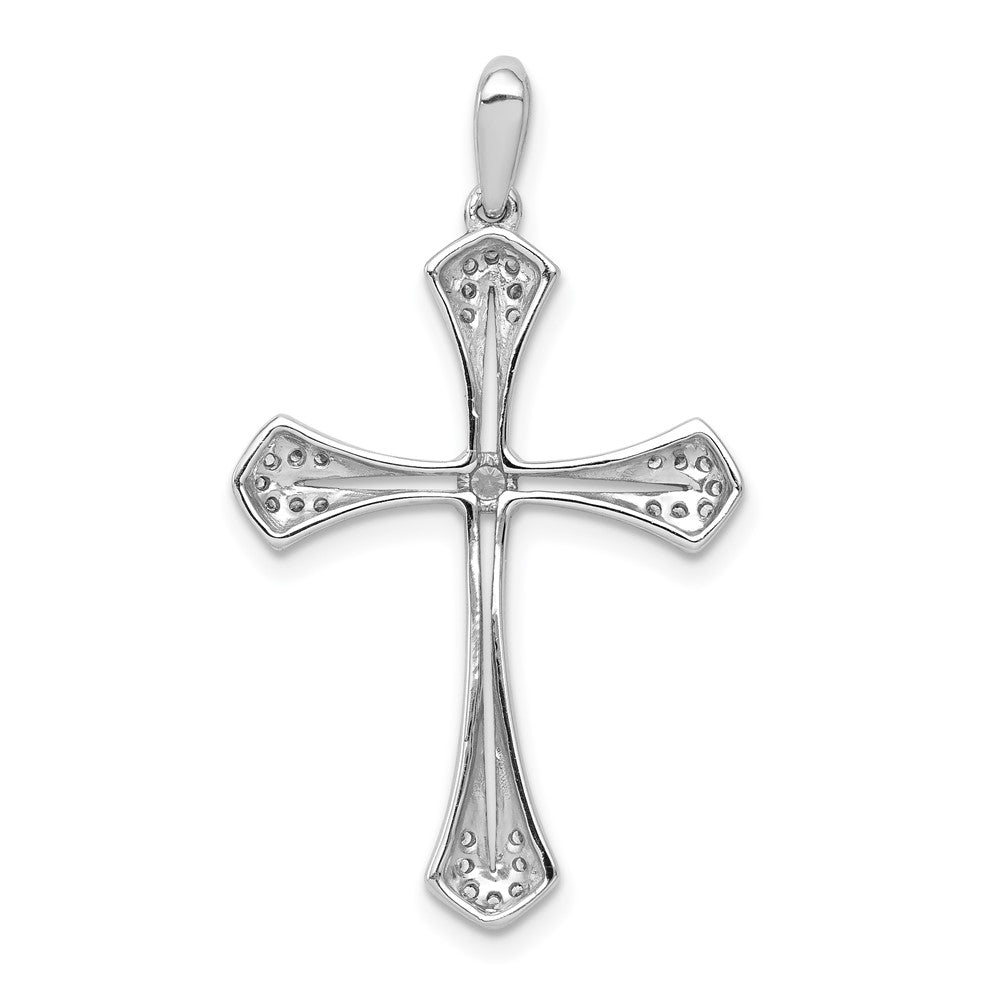 14k White Gold 1/6ct. Diamond Cross Pendant