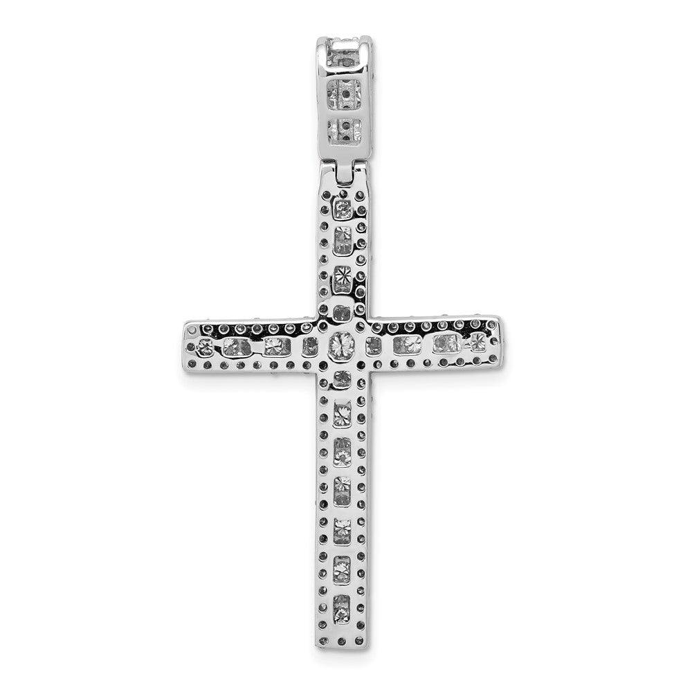 14k White Gold 1 1/10ct. Diamond Latin Cross Pendant