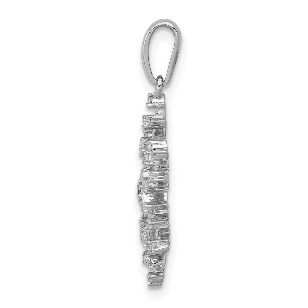 14k White Gold 1/6ct. Diamond Snowflake Pendant