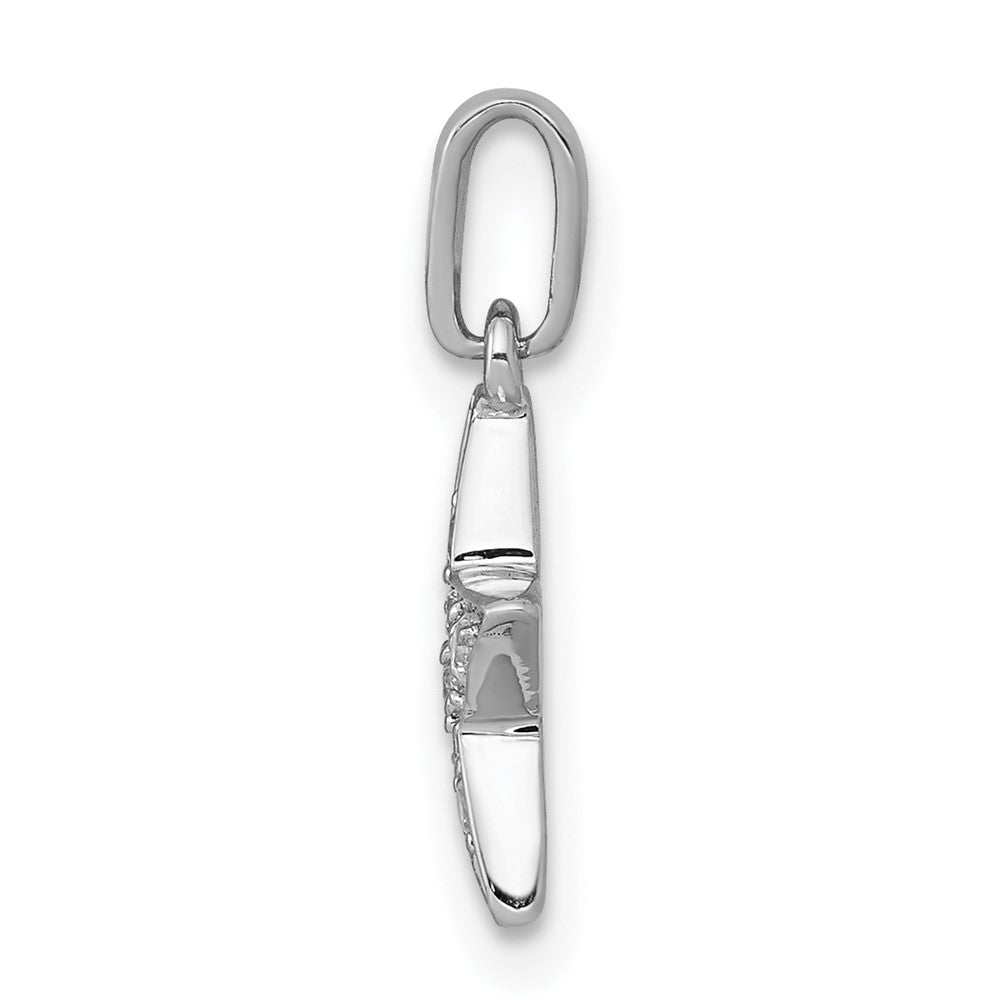 14k White Gold 1/10ct. Diamond Star Pendant