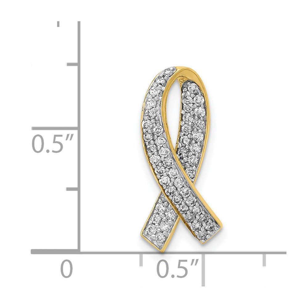 14k Diamond Awareness Pendant