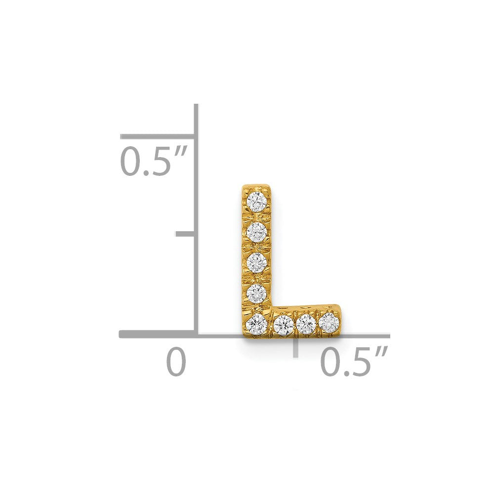 14K  Diamond Letter L Initial Charm