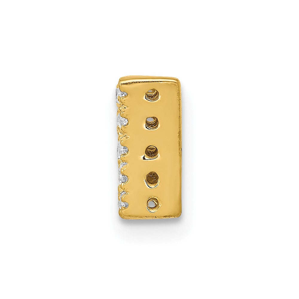 14K Diamond Letter W Initial Charm