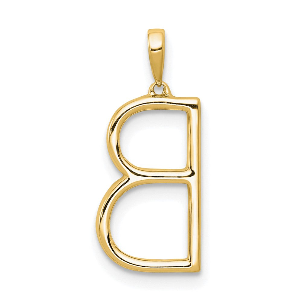 14K Diamond Letter B Initial Pendant
