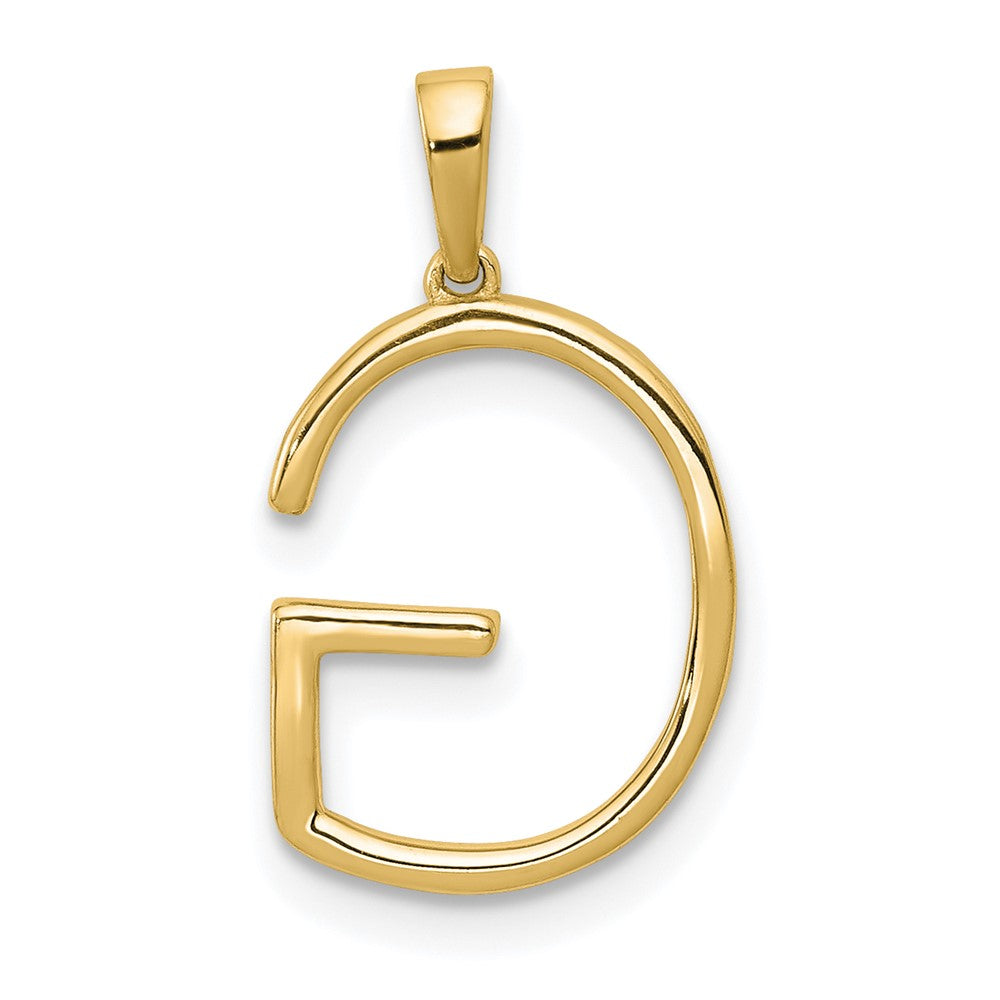 14K Diamond Letter G Initial Pendant