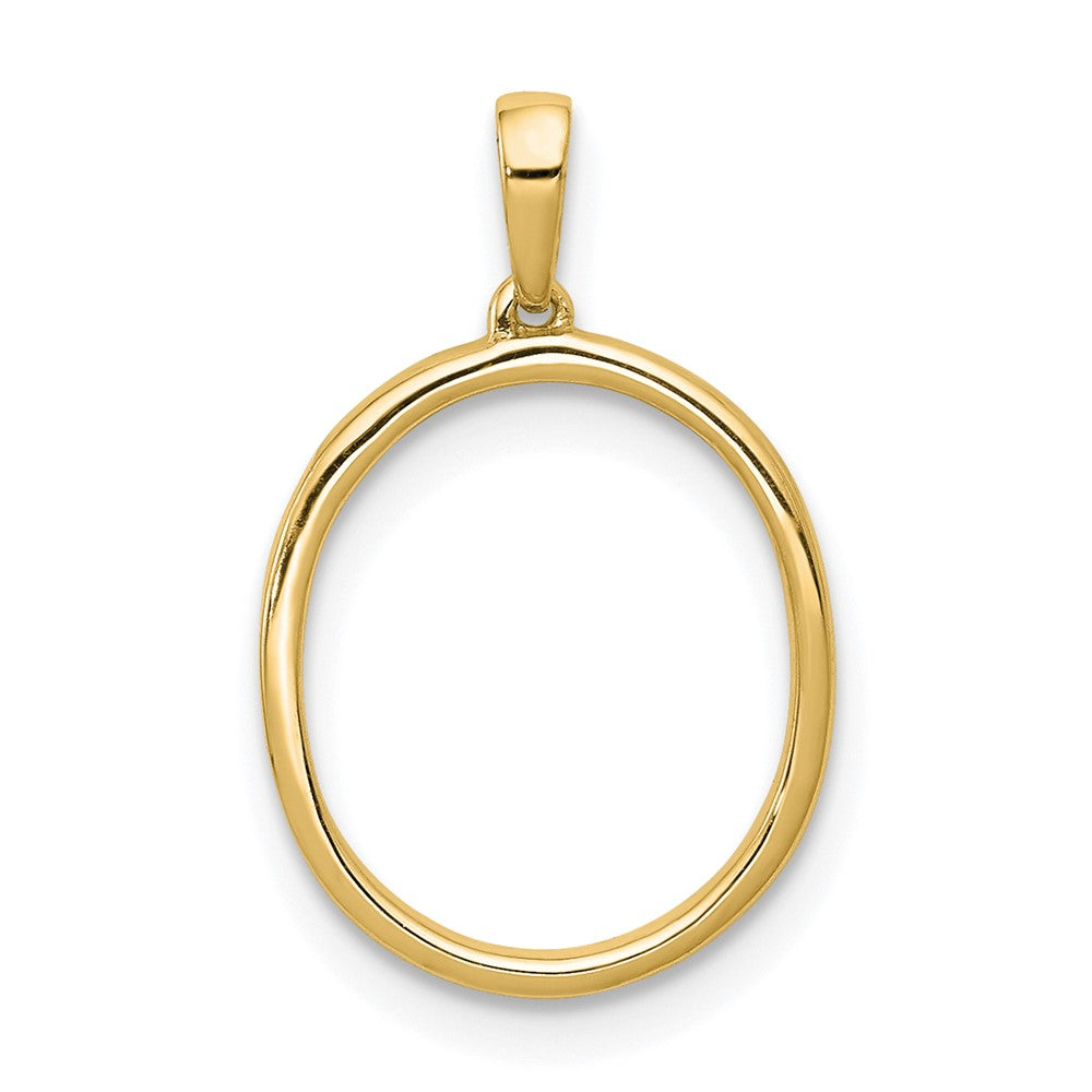 14K Diamond Letter O Initial Pendant