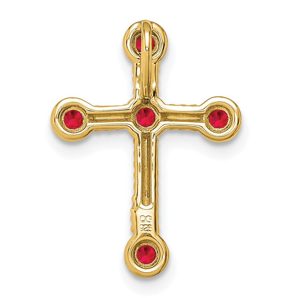 14k Ruby Cross Chain Slide