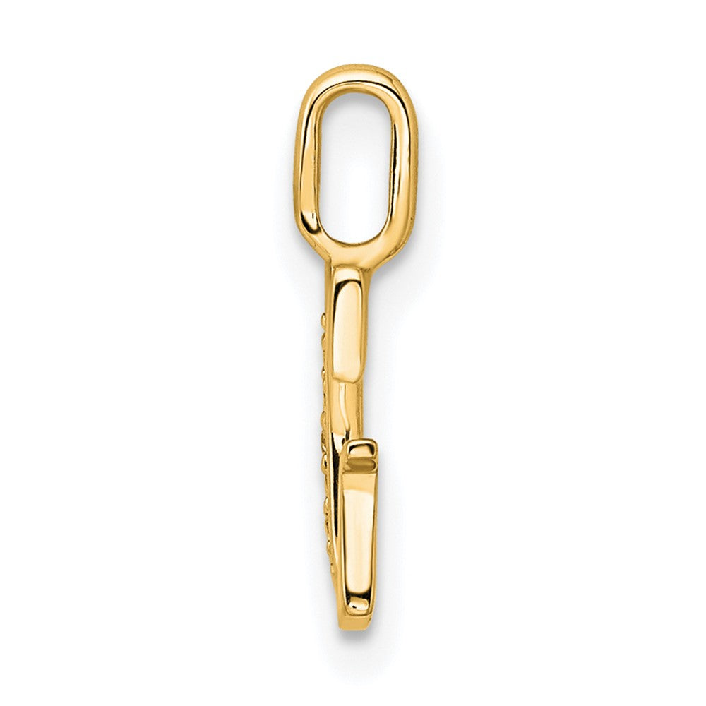 14k Diamond Letter G Initial Pendant