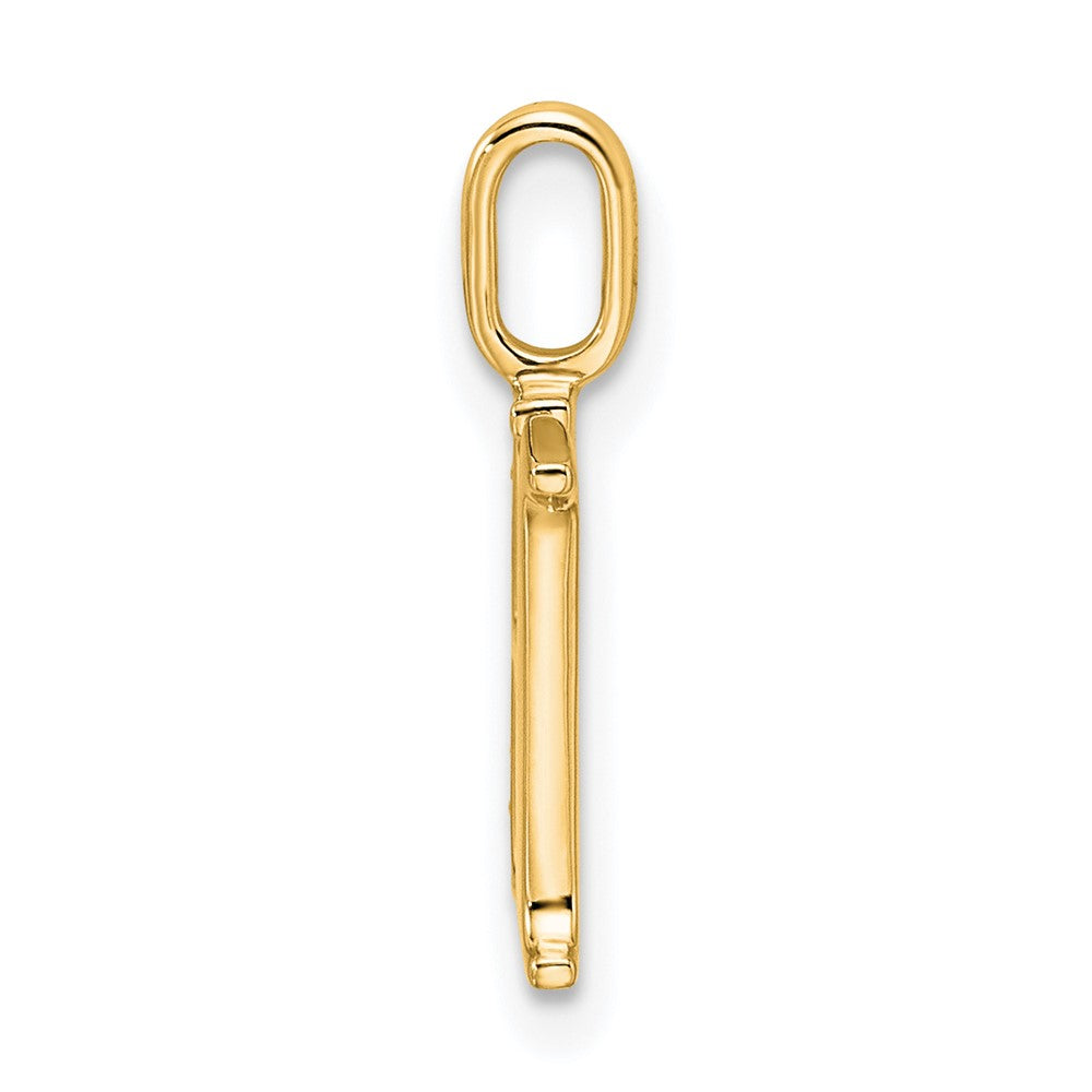 14k Diamond Letter H Initial Pendant