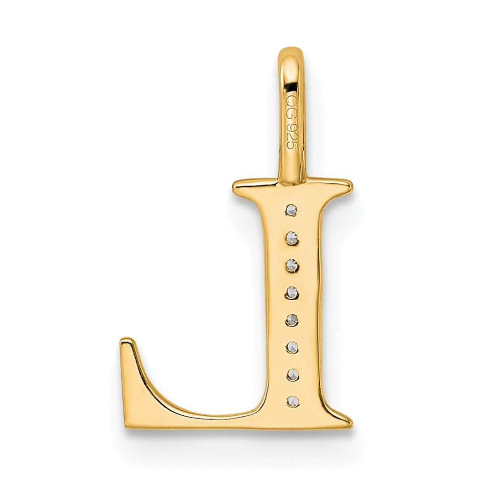 14k Diamond Letter L Initial Pendant