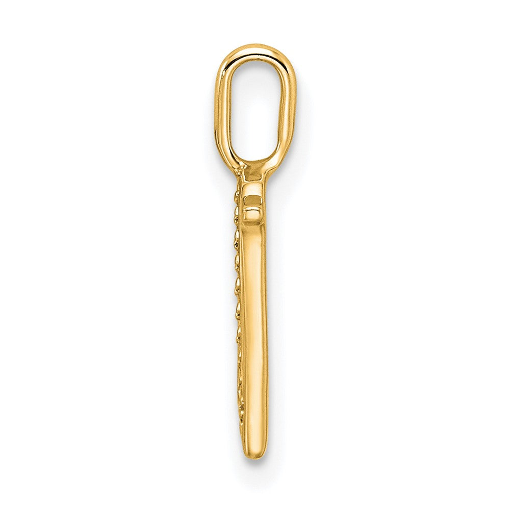 14k Diamond Letter N Initial Pendant